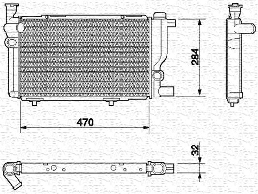 MAGNETI MARELLI radiatorius, variklio aušinimas 350213607000